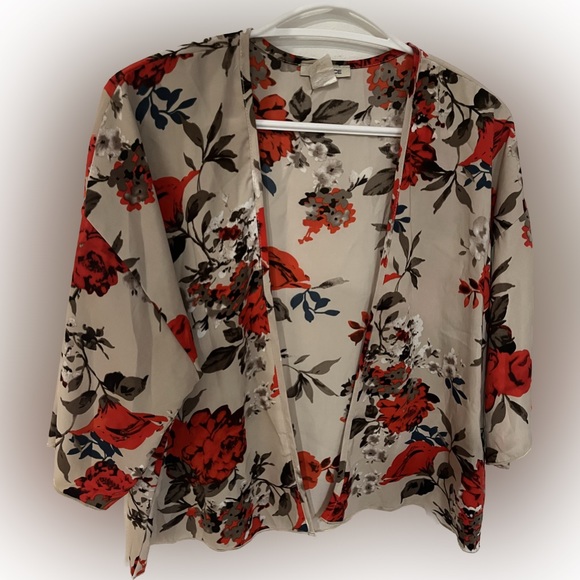 Vintage Cropped Kimono - Picture 1 of 5